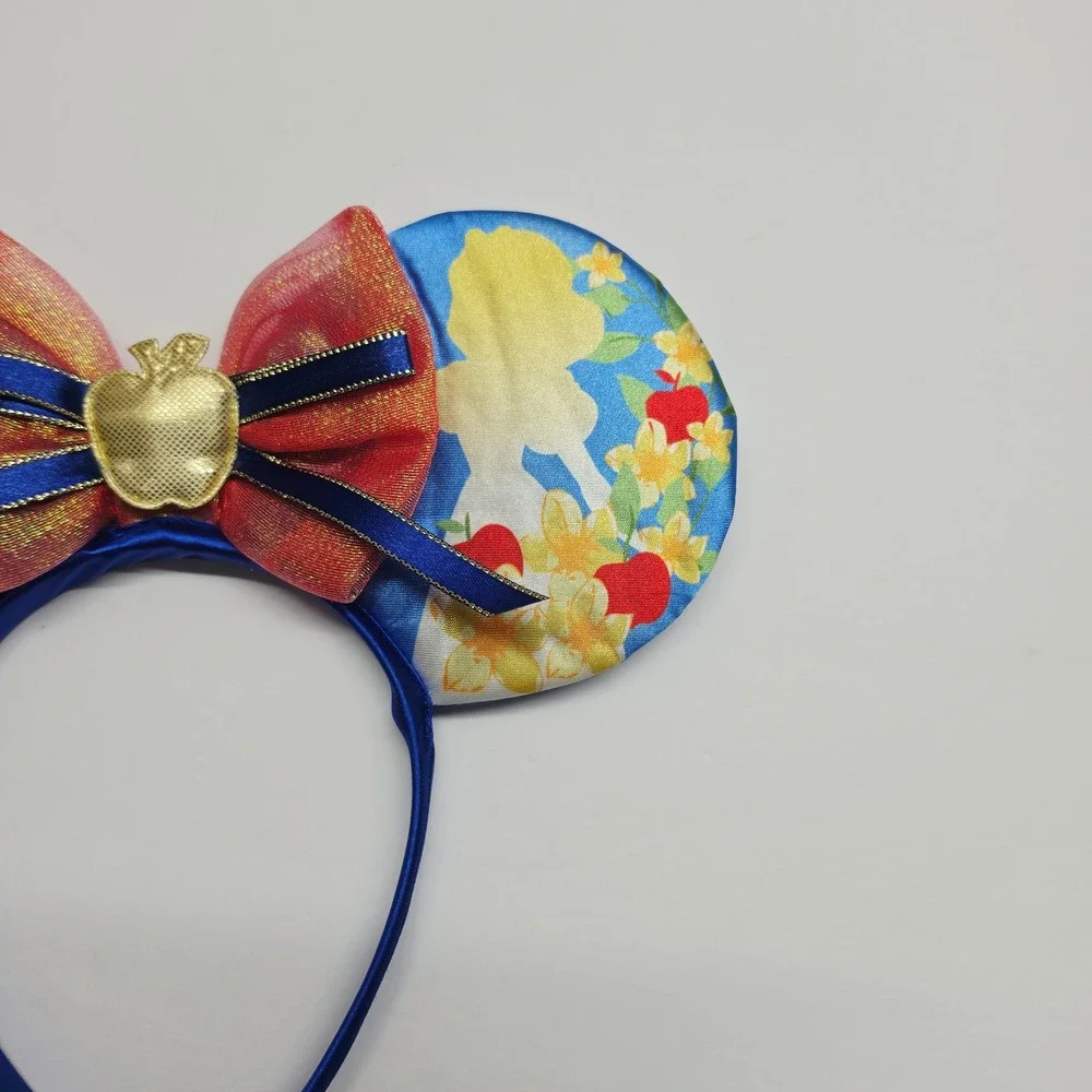 Disney Headband Kids OS Blue Snow White Princess Bow Apple Ears 167709-SAM